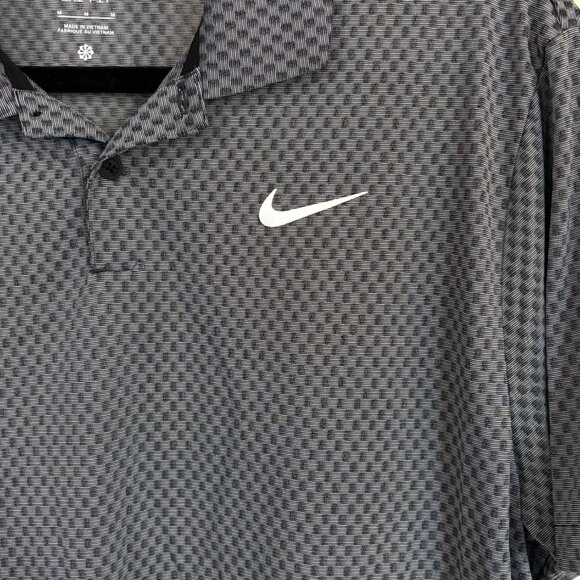 Nike Dri-FIT Mens Golf Polo Shirt Solid Navy Blue Short Sleeve Medium Athletic - Picture 2 of 8